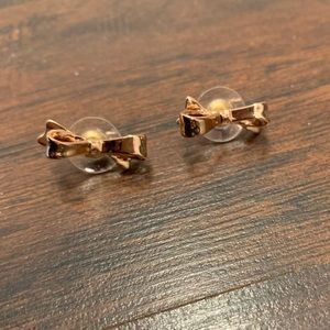 Kate Spade Rose Gold bow Earrings